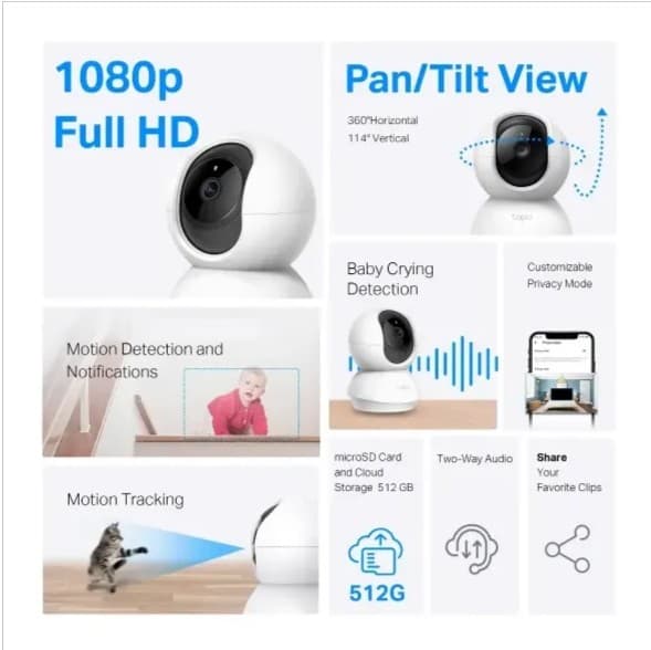 TP-LINK Pan/Tilt Home Security Wi-Fi Camera — vue 3