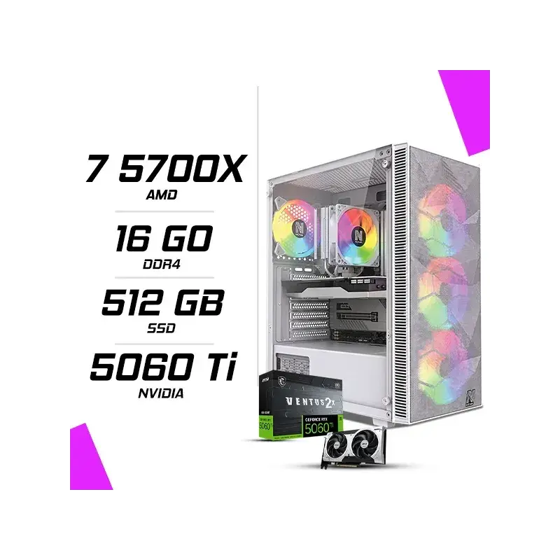 PC Gamer AMD Ryzen 7 5700X MSI RTX 5060 Ti 8G