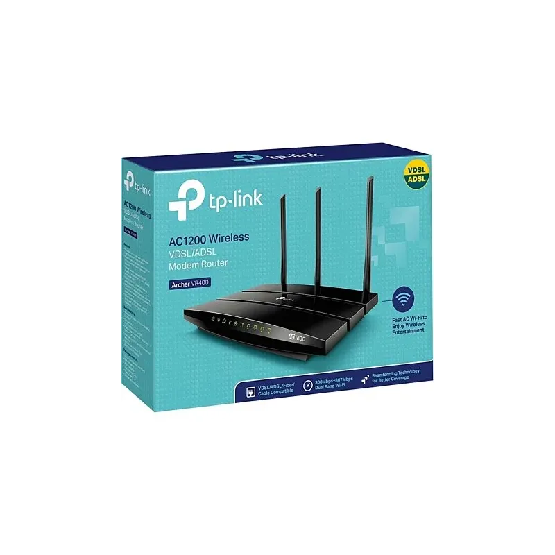 TP-LINK modem 300Mbps Wireless N 4G LTE Router ARCHERVR400 — vue 1